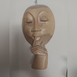 🎭Hand-Carved Wooden Mask ||Whisper Design||🎭